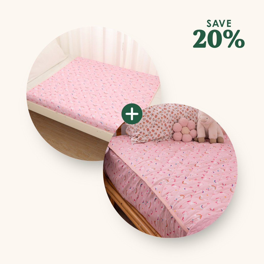 Leakproof Sheet + Bed Guard Set