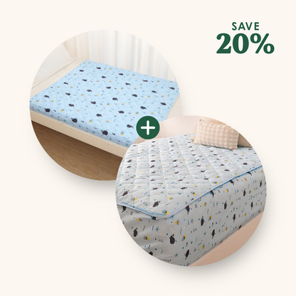 Leakproof Sheet + Bed Guard Set