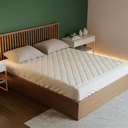 Rudie Baby leakproof bed guard in Beige, double size, alternate view