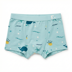 Rudie Baby toilet training pants on toddler - Whales print lifestyle photo, made in Australia