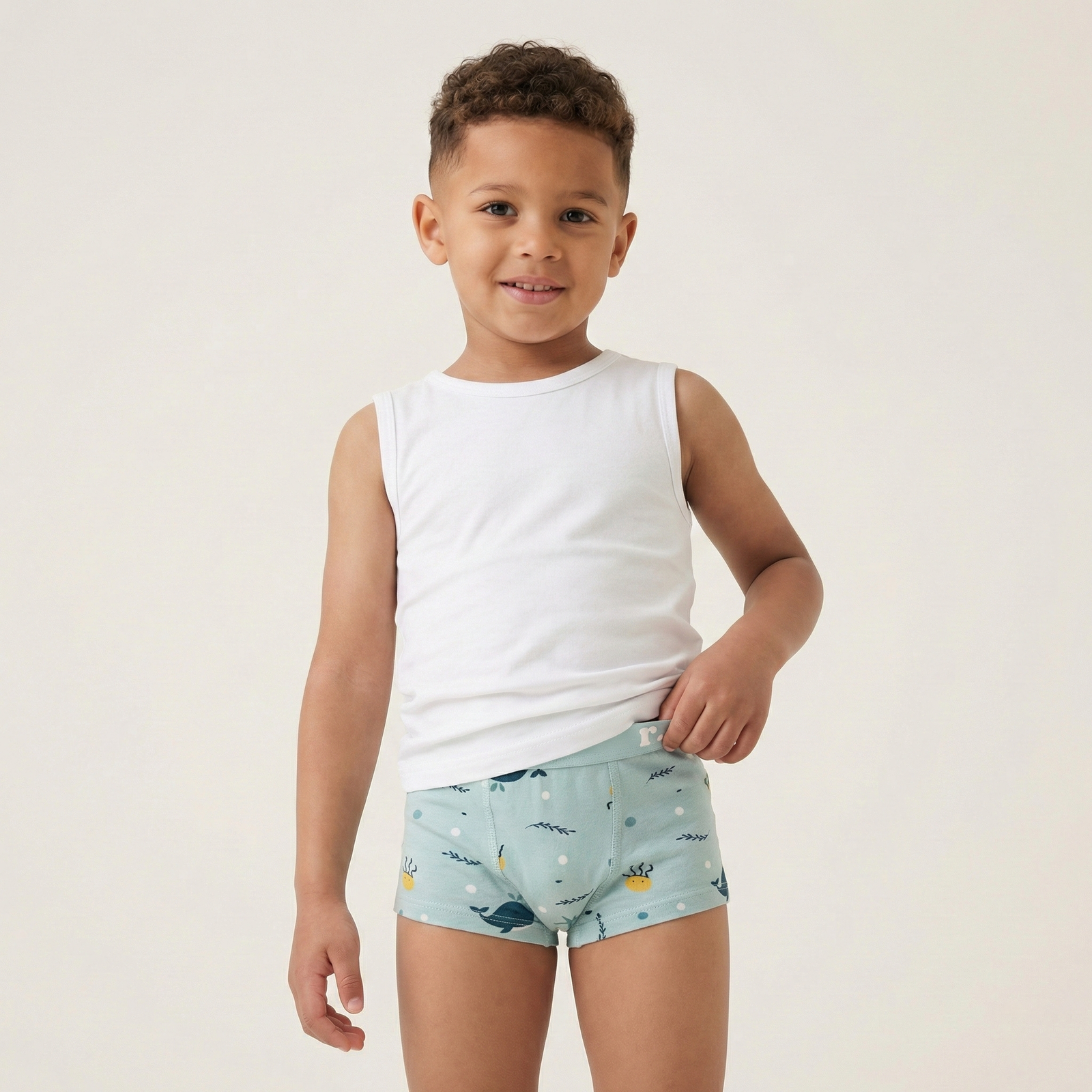 Rudie Baby toilet training underwear Australia - Whales print, organic bamboo, leakproof layer for toddlers