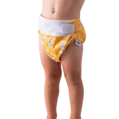 Rudie Baby DryStart toilet training diaper, back view