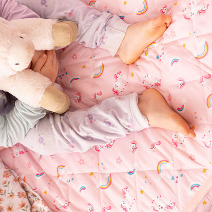 Rudie Baby leakproof fitted sheet styled bedroom - toddler toilet training night protection