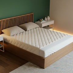 Rudie Baby leakproof bed guard in Beige, single size, alternate view