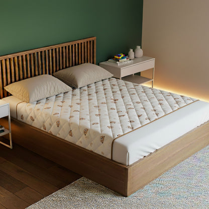 Rudie Baby leakproof bed guard in Beige, single size