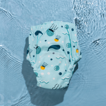 Rudie Baby toilet training pants in Whales print